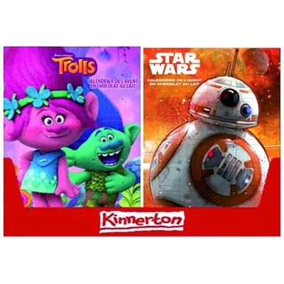 KINNERTON Mix Advent Calendar Trolls/Star Wars 65 g
