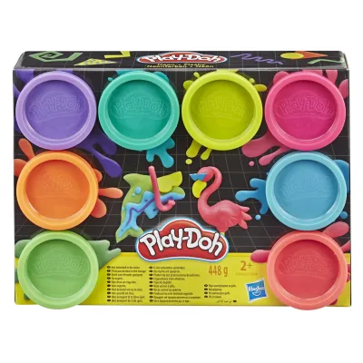 HASBRO Play-Doh 8 Rainbow Modeling Compound the box