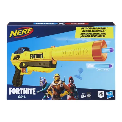NERF Blaster Fortnite Sp-L Elite With Detachable Barrel And 6 Official Fortnite Elite Darts the toy