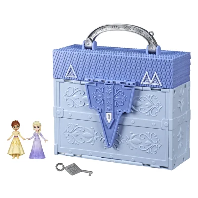 LA REINE DES NEIGES Disney 2 Pop Up Arendelle Castle With Handle, Includes Elsa And Anna Dolls, And 7 Accessories, Kids Toy, 1 unit