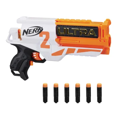 NERF Ultra Two Motorized Blaster, fast reload, 6 Ultra darts
