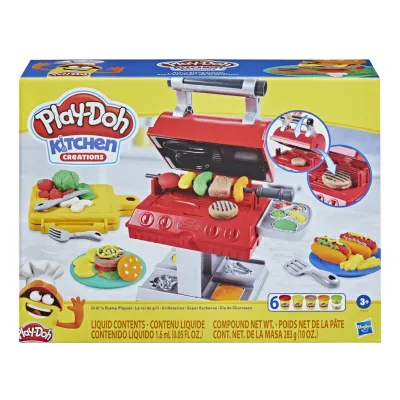 HASBRO Play-Doh Kitchen Creations Grill 'n Stamp, modelling clay set 283 g