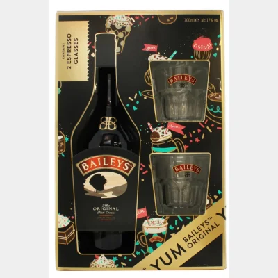 Baileys Gift Box - 2 Espresso Glasses Original 70cl