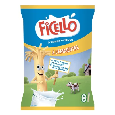 FICELLO String Cheese Sticks with Emmental 168 g