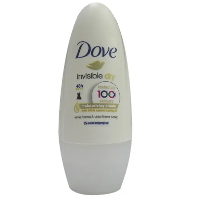 Dove roll-on deodorant 50 ml. Invisible dry.