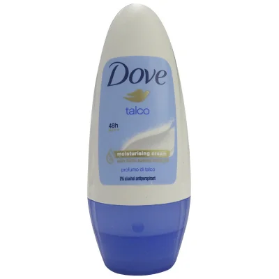 Dove roll-on deodorant 50 ml. Talcum.