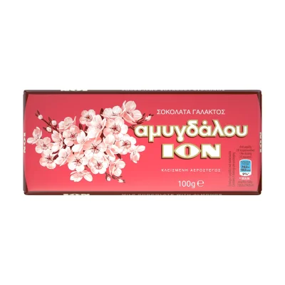 Ion Amygdalou Greek Almond Milk Chocolate 200g ΙΟΝ Σοκολάτα Γάλακτος Αμυγδάλου