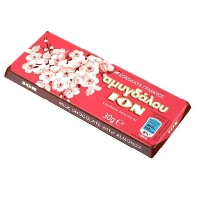 ION MILK CHOCOLATE WITH ALMONDS 30gr. 2206