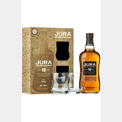 Jura 10 YO + 2 Glasses Gift Set 70cl