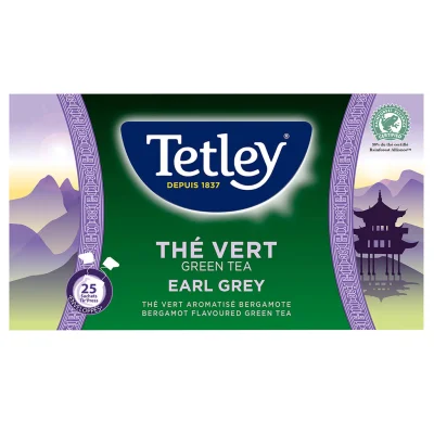 TETLEY Green Tea Earl Grey 43.75g