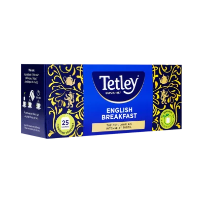 TETLEY English Breakfast Black Tea 25 bags 50 g