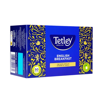 TETLEY English Breakfast Black Tea 50 bags 100 g