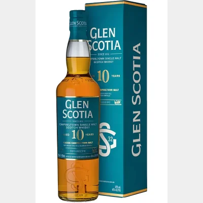 Glen Scotia 10 Years Old Unpeated + GB 40% 70cl