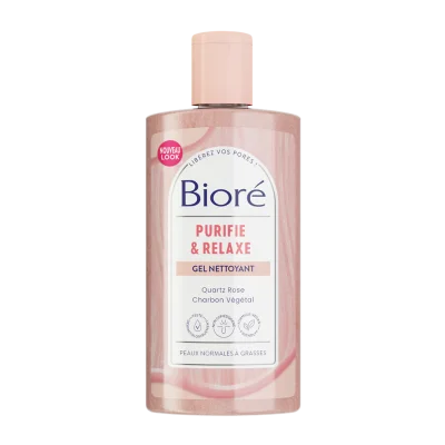 BIORE Purifying Cleanser Rose Quartz+Charcoal 200 ml