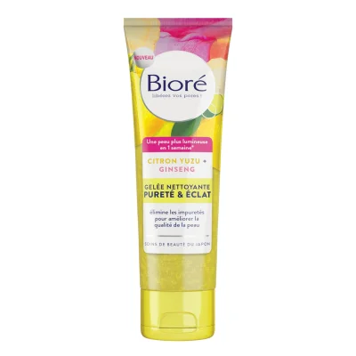 BIORE Facial Cleansing Gel Pureté et Eclat Yuzu Lemon and Ginseng 110 ml
