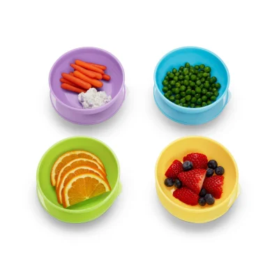MUNCHKIN Baby Storage Bowl + 2 Spoons, set of 4 bowls + 2 spoons