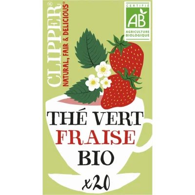 CLIPPER Organic Strawberry Green Tea 20 bags 35 g