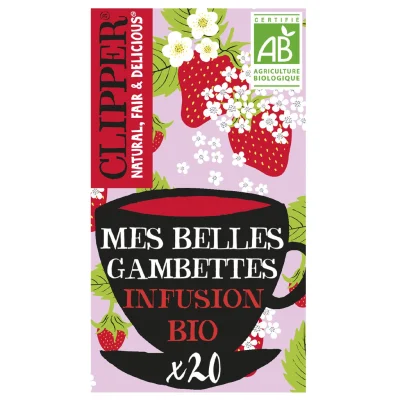 CLIPPER Organic Mes Belles Gambettes Strawberry Elderflower Infusion 20 bags 40 g