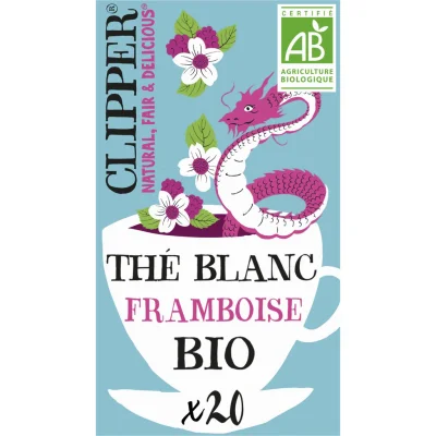 CLIPPER Organic White Tea Raspberry Ginseng 20 bags 34 g