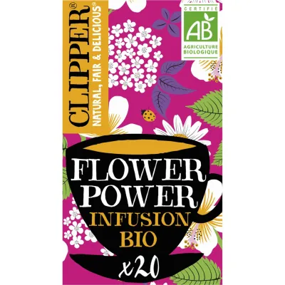 CLIPPER Organic Flower Power infusion elderflower hibiscus chamomile 35 g