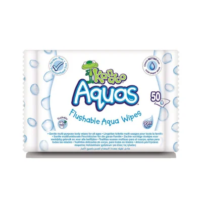 KANDOO Aqua intimate wipes paraben-free 50 wipes pack