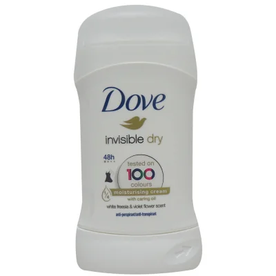 Dove stick deodorant 40 ml. Invisible dry.