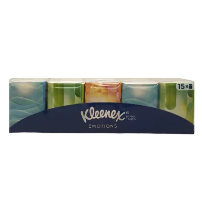 Kleenex tissue 15 u. Mini collect 3 layers.