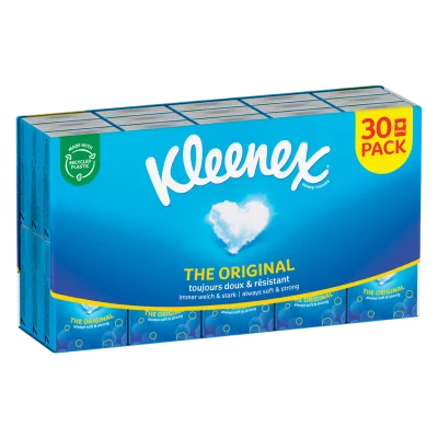 KLEENEX Original White Tissues 30 mini packs