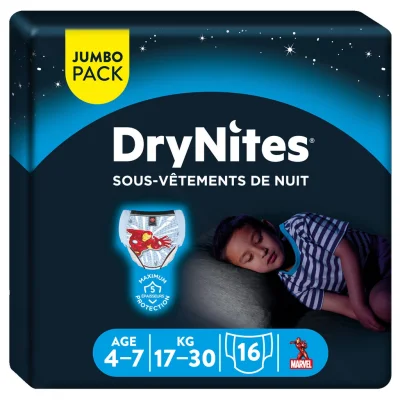 DRYNITES Night Time Underwear Boys 4-7 years, pack of 16