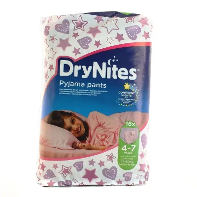 HUGGIES Drynites Girl 4-7 Years X16