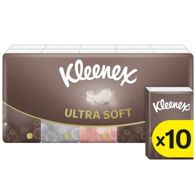 KLEENEX Ultra Soft Tissues 3-ply 10 x 7 tissues