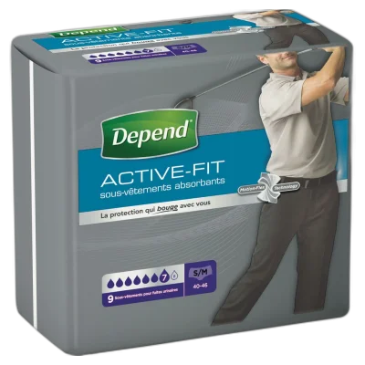 DEPEND Absorbent Underwear for Men Size S/M 9 pcs