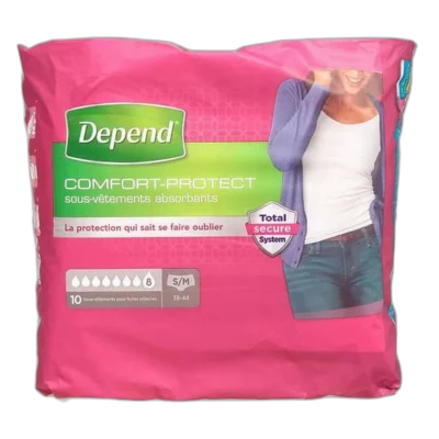 DEPEND Comfort-Protect Absorbent Underwear Size S/M 10 pieces