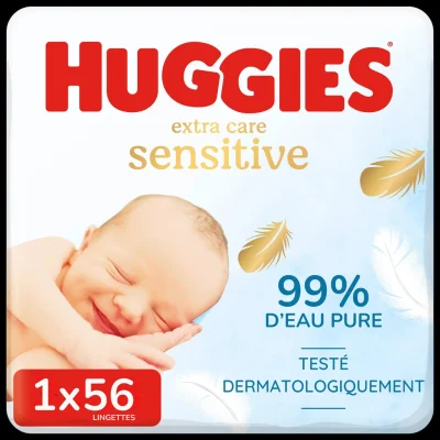 HUGGIES Baby Wipes Cleansing Body and Seat 99% Pure Water Extra Care 56 wipes