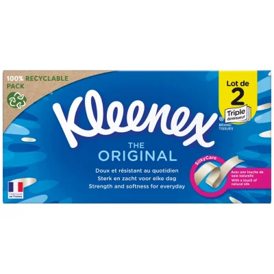 KLEENEX Original Tissues 2-box pack