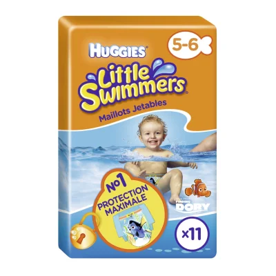 LITTLE SWIMMERS Huggies swimming nappies size 5-6 (12-18 kg) 11 units