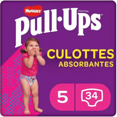HUGGIES Pull-ups absorbent training pants girl 1.5 to 3 years 34 units