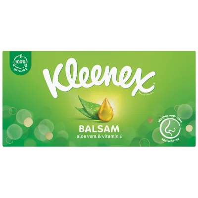 KLEENEX Mouchoirs Doux Apaisant et Protecteur Aloe Vera & Vitamine E Balsam x64