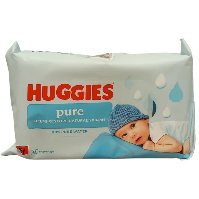 Huggies baby wipes 48 u. Pure.