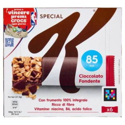 Kellogg’s Special K Barrette Cioccolato Fondente Gr.21,5 Pz.6