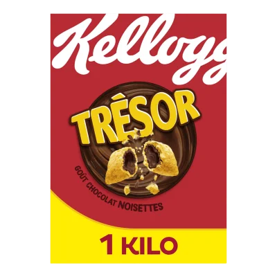 KELLOGG'S Trésor Chocolate Hazelnut Filled Cereals 1 kg