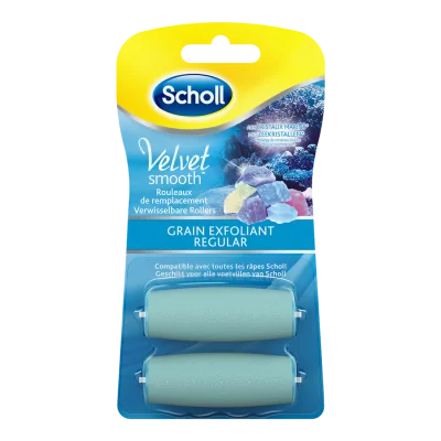 SCHOLL Velvet Smooth Replacement Rollers exfoliating grain - box of 2