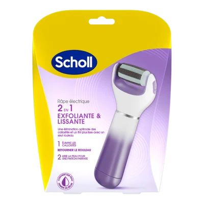 SCHOLL 2-in-1 exfoliating and smoothing electric callus remover 1 unit
