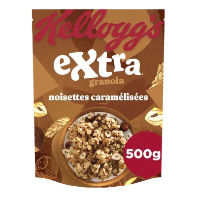 KELLOGG'S Extra Granola Caramelised Hazelnut Clusters 500 g