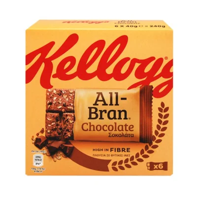 KELLOGGS bars All-Bran chocolate 6x40g