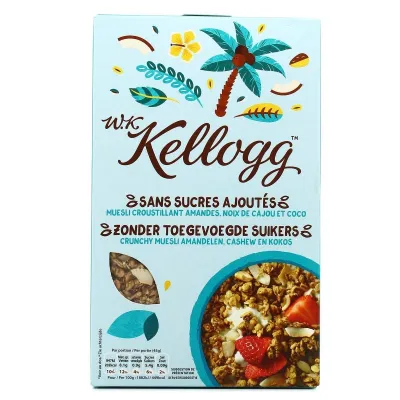 KELLOGG'S No Added Sugar Muesli Almonds & Nuts 400g