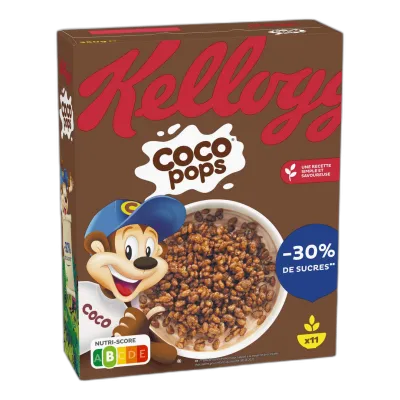 KELLOGG'S Coco Pops Chocolate Cereals 30% Less Sugar 350 g