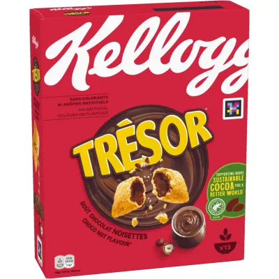 KELLOGG'S Trésor Chocolate Hazelnut Filled Cereals 410 g
