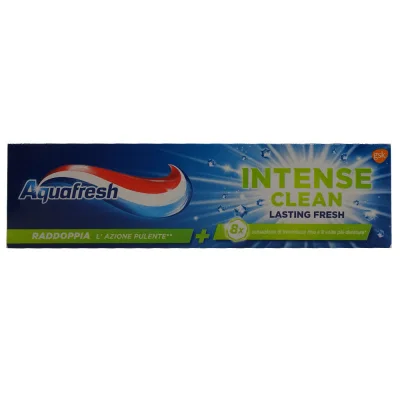 Aquafresh toothpaste 75 ml. Intense fresh.