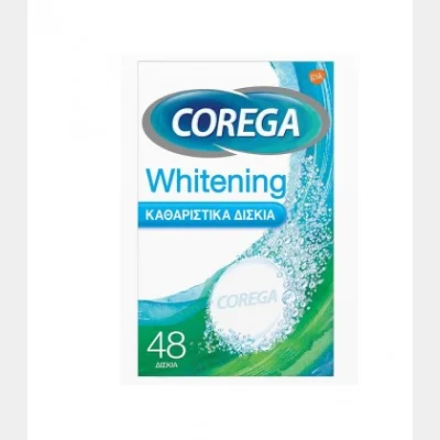 COREGA WHITENING 48 DENTURE CLEANING TABLETS X 6
